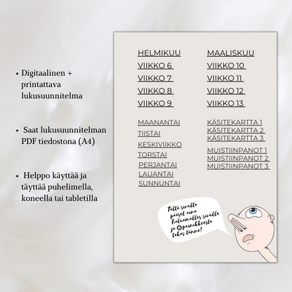 Kevään 2023 Lukusuunnitelma